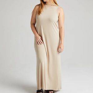 Richer Poorer Vintage Rib Column Dress in Sandstorm